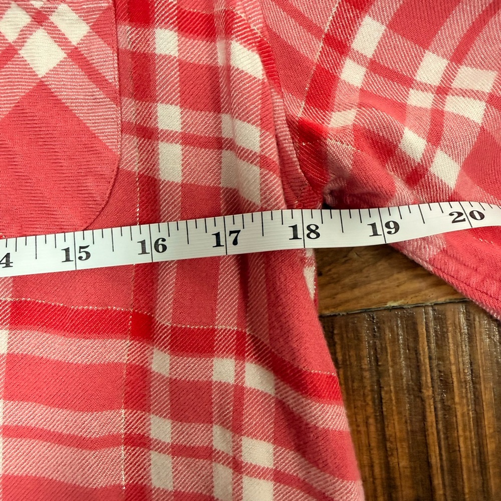 Tommy Bahama Red Plaid Button Front Shirt Long Sleeve Casual Women’s Top Coastal - Picture 7 of 8